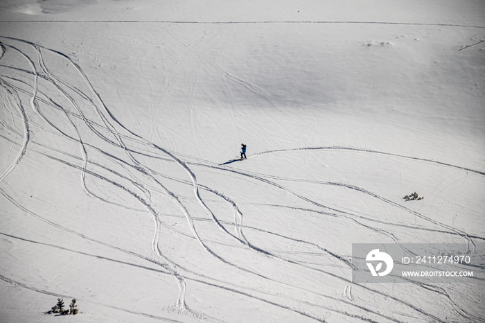 snow textures, created by off-piste athletes