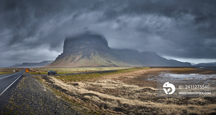 Stormy Icelandic Mountain