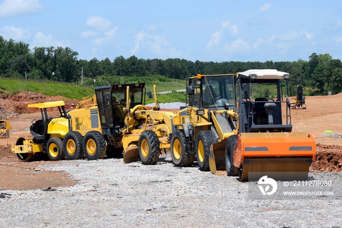 Heavy Construction Equipment at site Georgia, USA