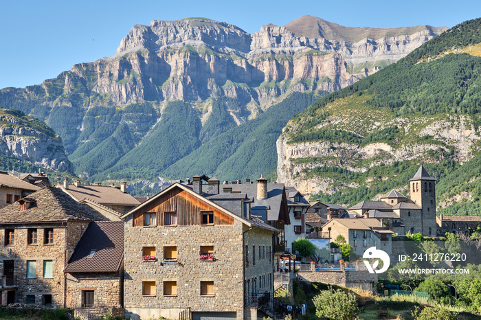 The beautiful old village of Torla in the Ordesa national park