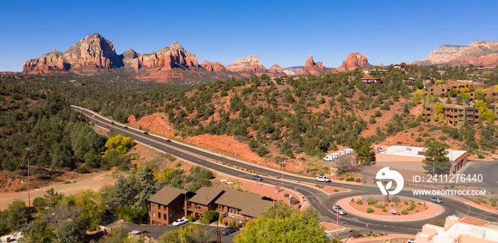 Over Red Rock Country Sedona Arizona Looking into Munds Park