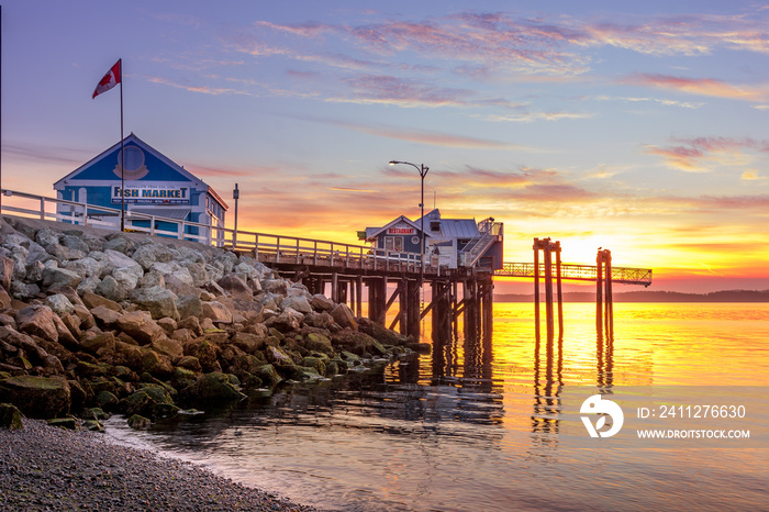 Sidney BC Vancouver Island sunrise Pier