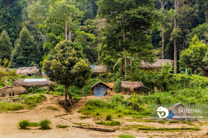 Indigenous village in Taman Negara national park.