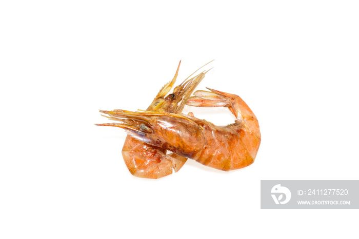 Dried prawn isolated on white background, Dried shrimp isolated