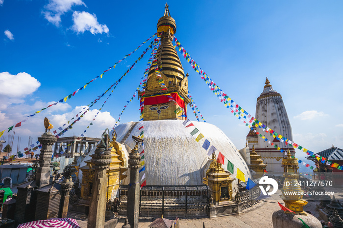 Swayambhunath, monkey temple in kathmandu, nepal