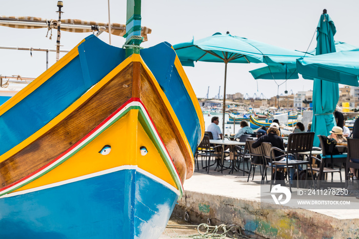 Luzzu boat in Marsaxlokk