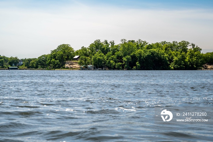 A beautiful overlooking view of nature in Lake Minnetonka, Minnesota