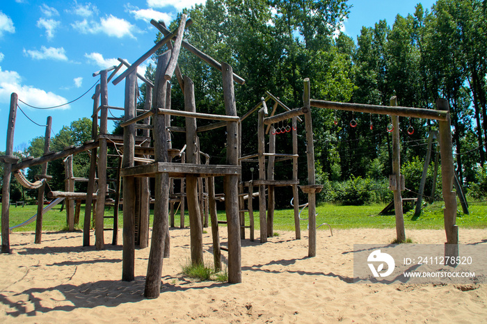 Public nature Playground at Park Hitland in Nieuwerkerk aan den IJssel