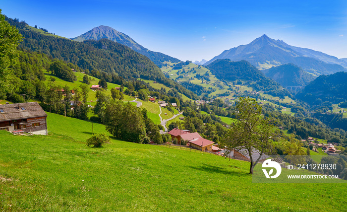 Leysin in Alps at Ormont Dessus in Switzerland