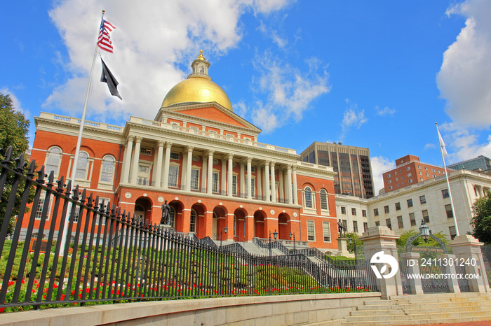 The Massachusetts State House - a state capitol  for the Commonwealth of Massachusetts