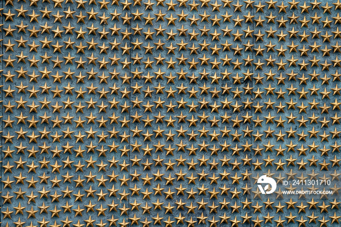 Stars of freedom on the wall at the World War II Memorial in Washington DC