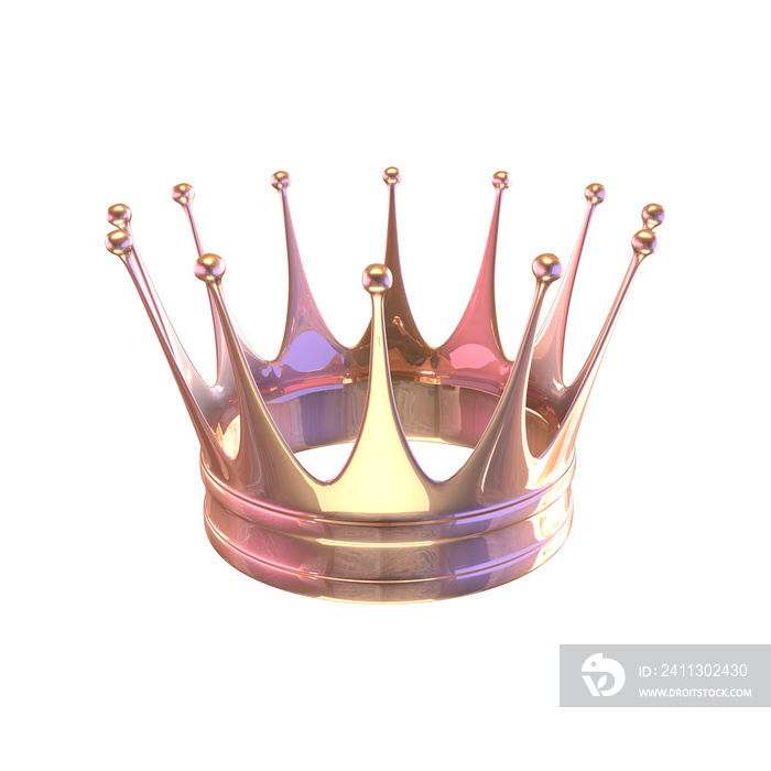 Golden crown. 3d illustration