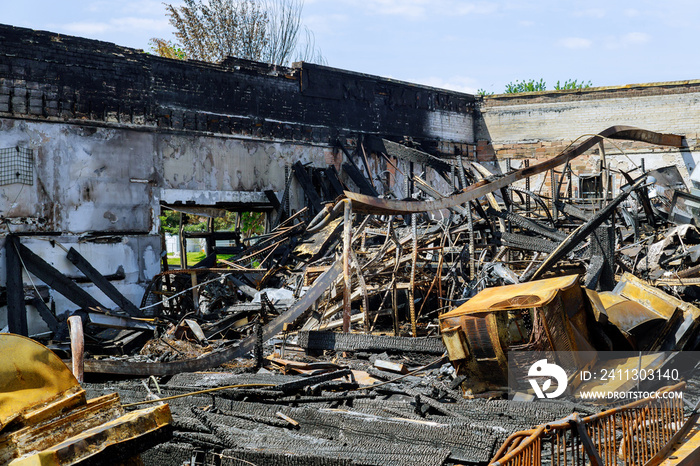 Businesses burned down damaged in Minneapolis Protest and Riots Fueled by the Death of Under Police