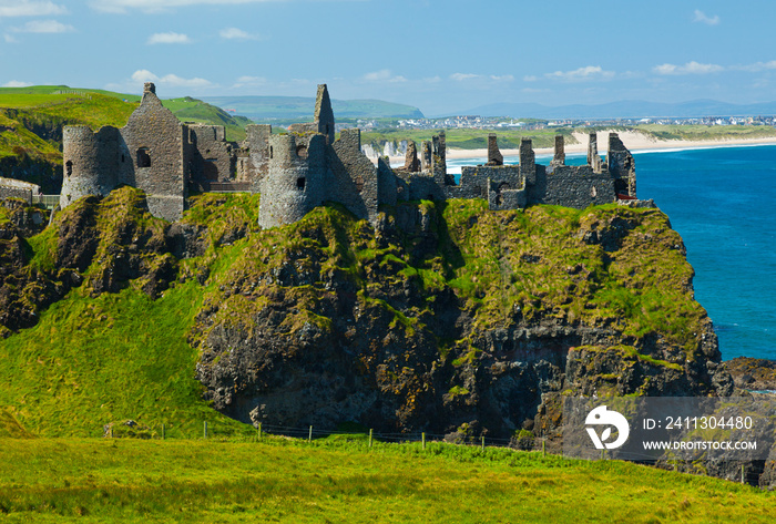 Dunluce Castle. Bushmills. Causeway Coastal Route. Antrim County, Northern Ireland, Europe