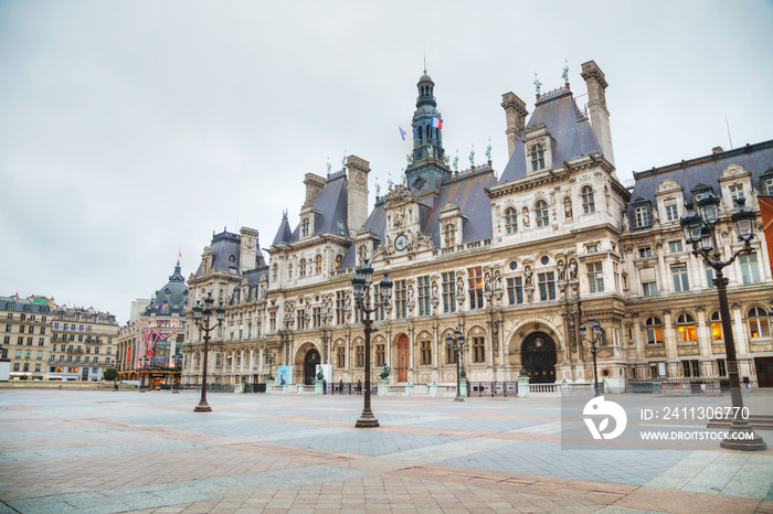 City Hall building (Hotel de Ville) in Paris