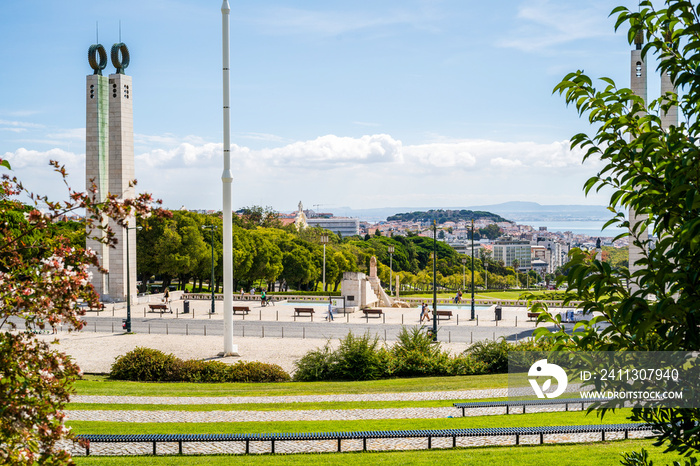 Amalia Rodrigues garden with an epic view of Lisbon, Portugal