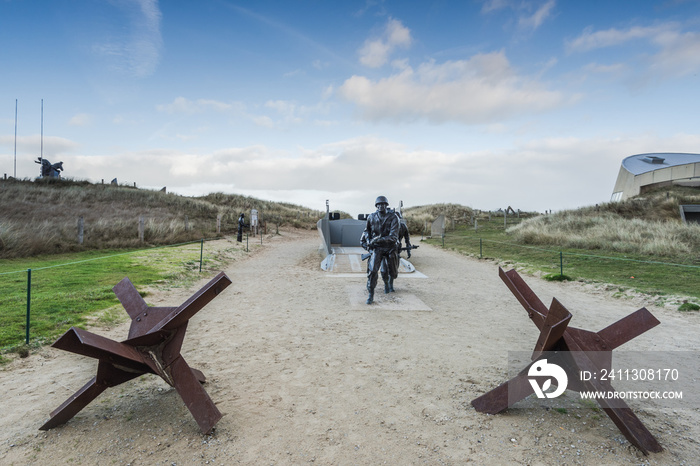 Utah Beach invasion landing memorial,Normandy,France