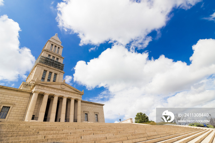 Vista of the Masonic temple atop Shuter’s Hill (George Washington Masonic National Memorial) in Alexandria, Virginia