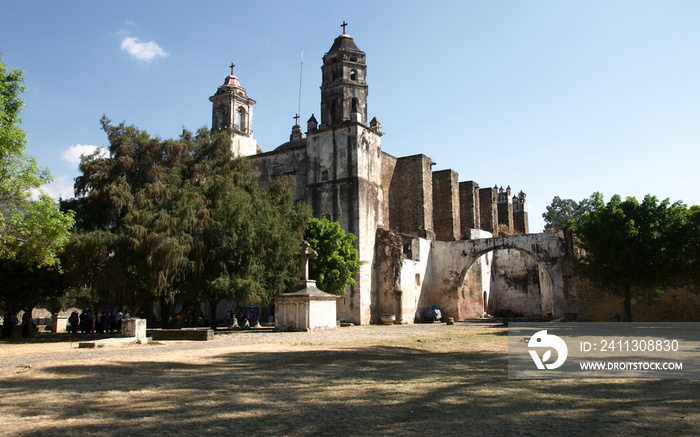 The Parroquia de Nuestra Señora de la Nativiad, located in the Ex-convent of Dominico de la Natividad, a World Heritage Site., Tepoztlan, Morelos, Mexico