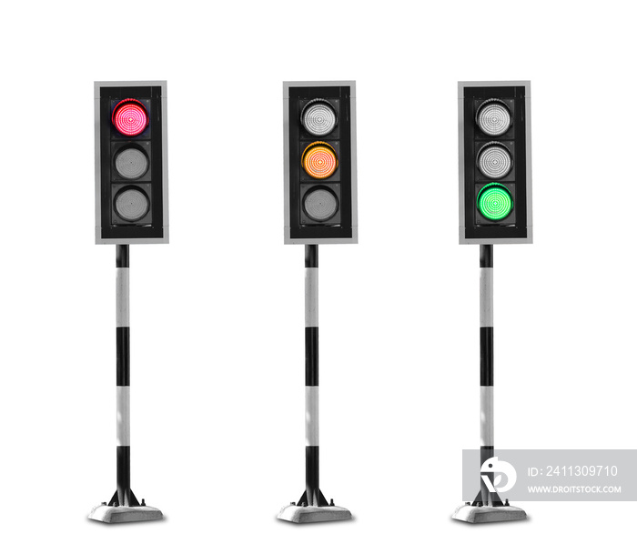 traffic light isolated on white background