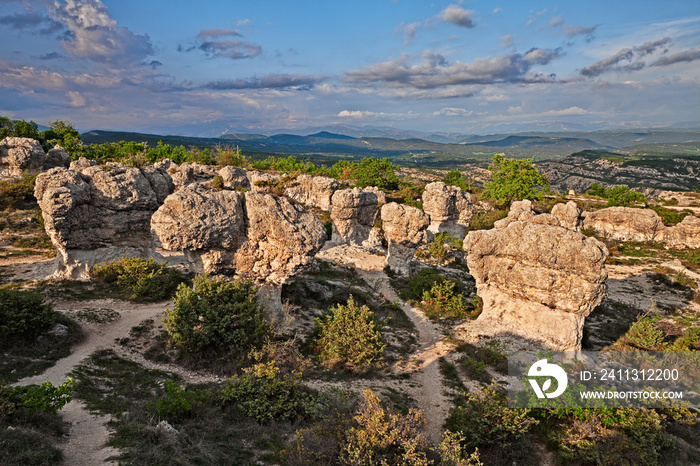 Forcalquier, Provence, France: Rochers des Mourres, strange geological formation