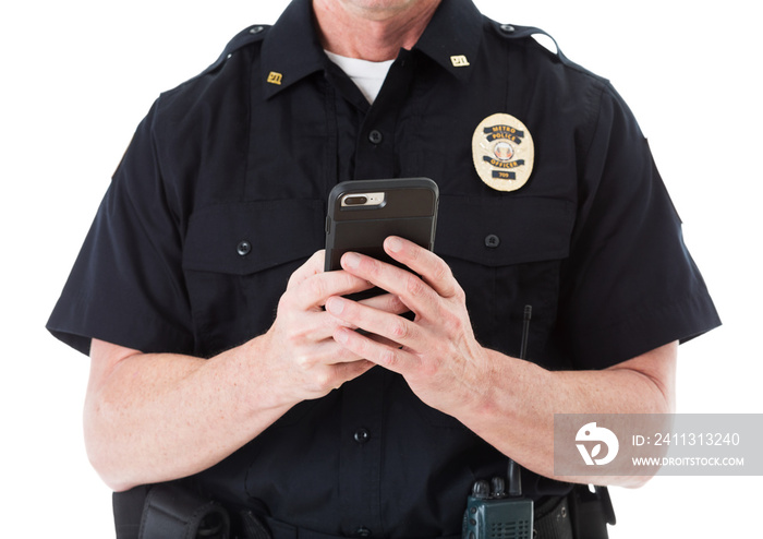Police: Anonymous Officer Using Cell Phone
