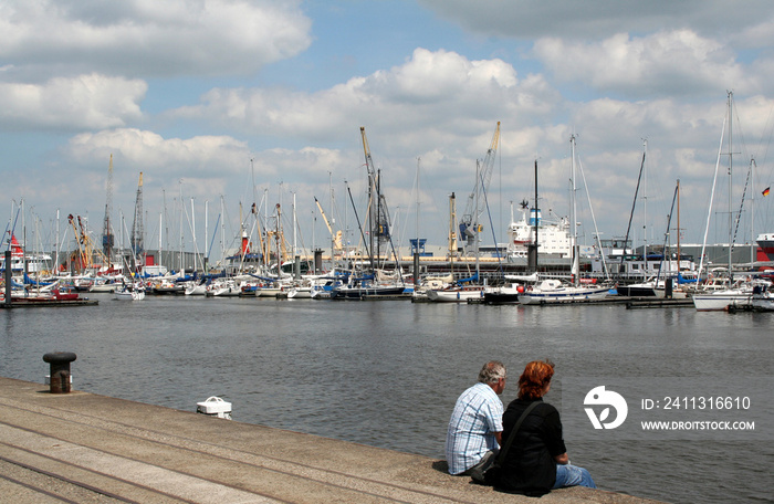 Delfzijl, view on the industrial harbor