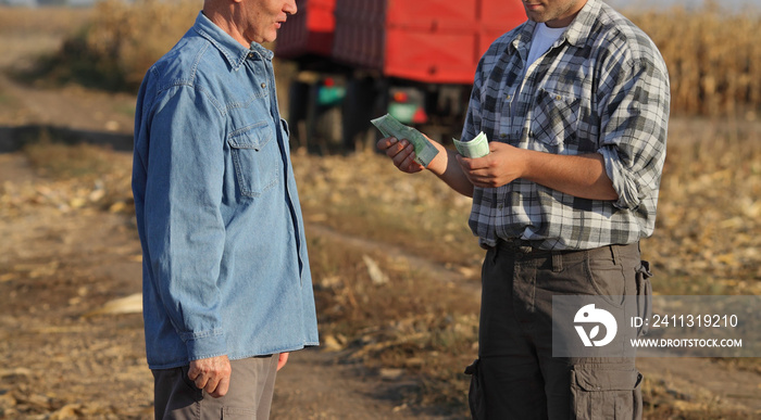 Agricultural busines two people in trade