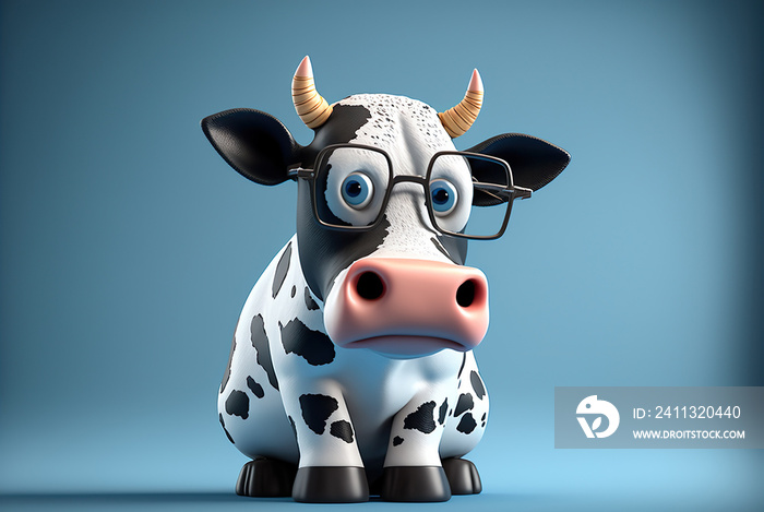 Cute 3D Cow