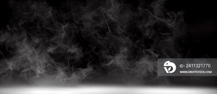 A Black And White Photo Of Smoke On A Black Background, Magical Graphic Overlay Embellishment Abstract Texture Illustration Background Wallpaper.