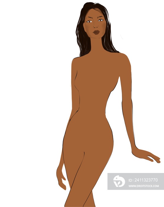 Fashion templates Female Figure on the white background