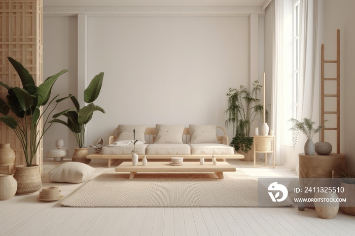 3D Render of Zen room, Retreat Minimalistic