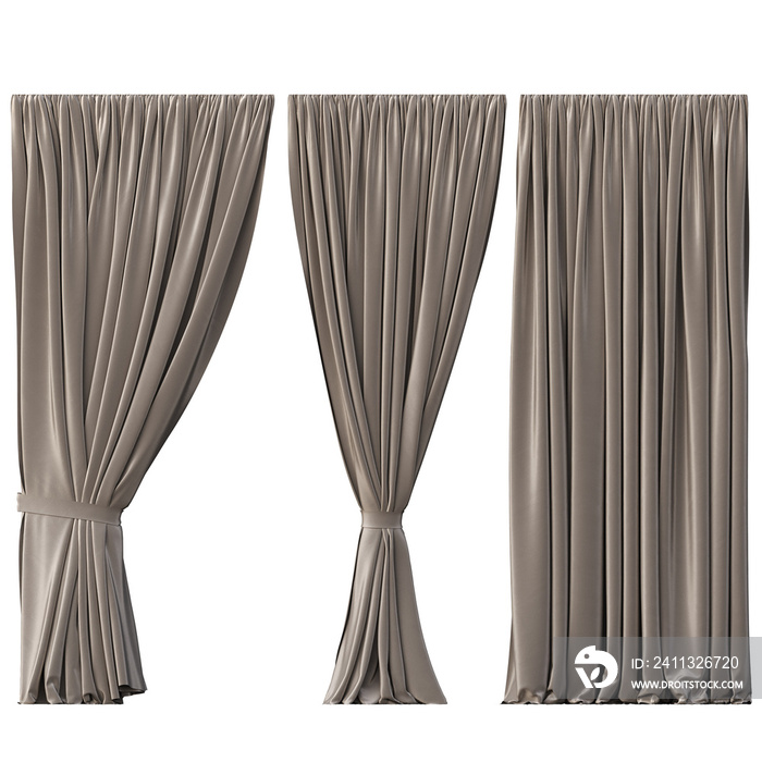 curtain isolated on a transparent background, 3D illustration, cg render