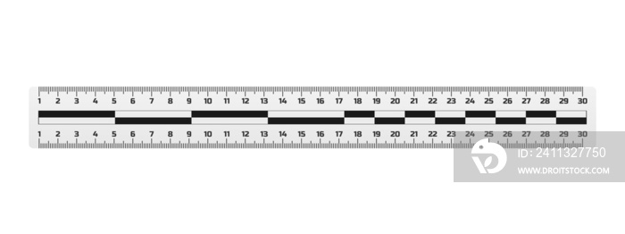 Analysis of the crime scene judicial measuring ruler, ruler lines for inspection of the crime scene.  illustration.