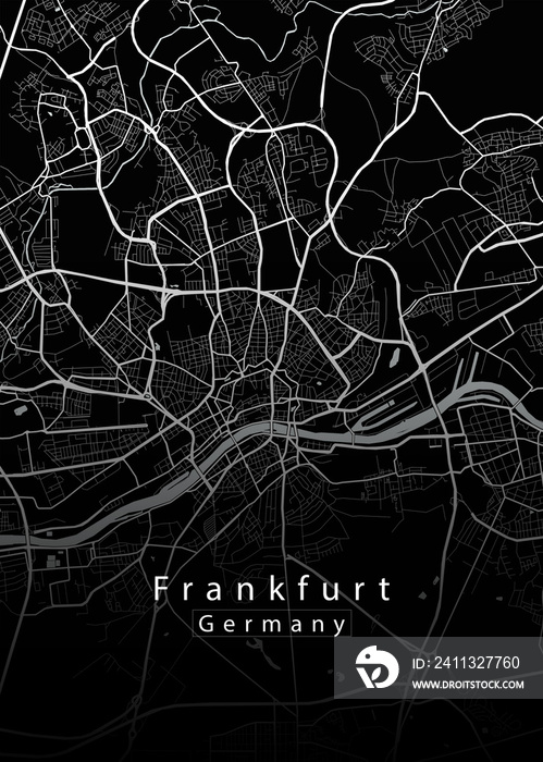 Frankfurt Germany City Map