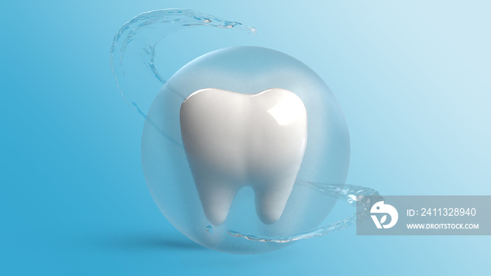 a teeth 3d rendering for healthcare content..