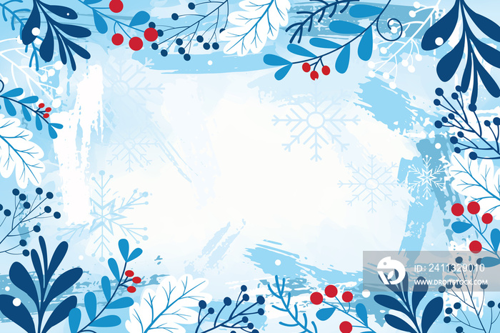 abstract christmass winter background design.Christmas greeting card or invitation design. Vector frame with hand drawn.