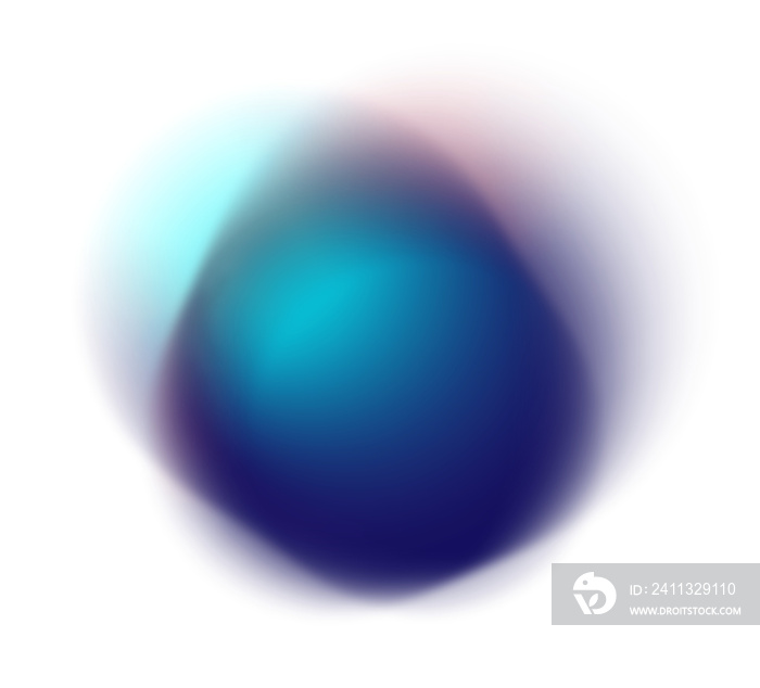 abstract blue sphere gradient isolated. Color mesh gradient