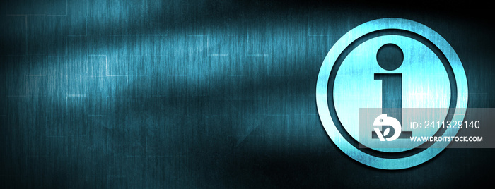 Info icon abstract blue banner background