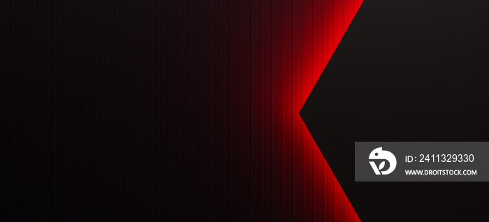 Ultra hd red neon light Black background abstract 3d texture black pattern background wallpaper,  3d rendering.