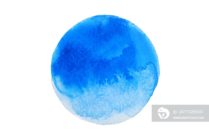 Blue watercolor circle, background