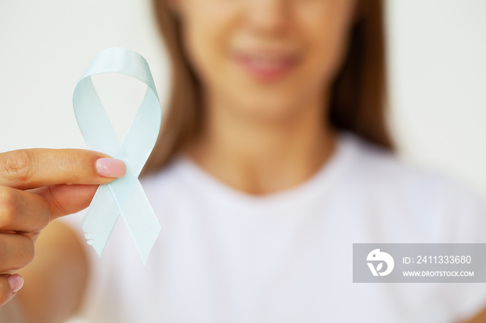 White symbolic ribbon, in defense of a traditional family on a white background.