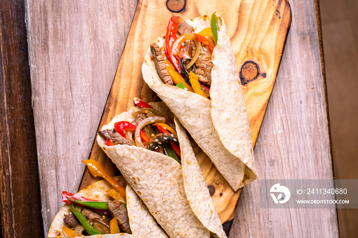 bell pepper and wheat fajitas