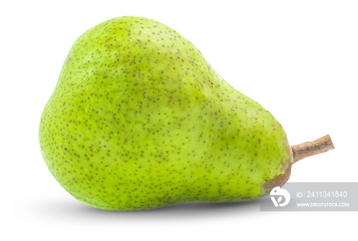 fresh green pear fruit isolated on white background