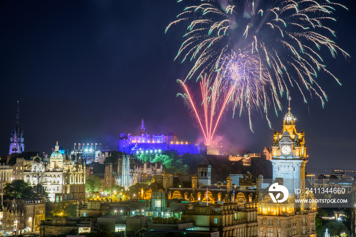 Edinburgh summer fireworks