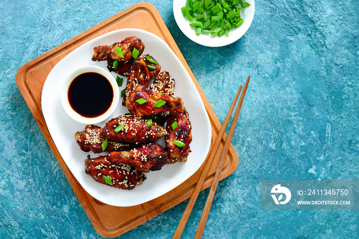 Chicken wings cooked on asian style recipe