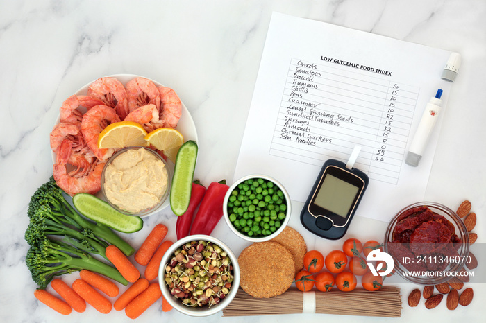 Low Glycemic Diabetic Food with Testing Devices and GI List