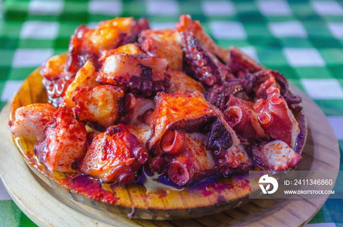 plate of galician style octopus