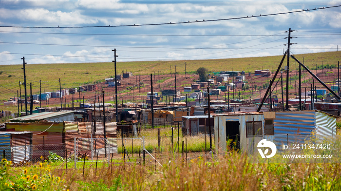 Shantytown in South Africa