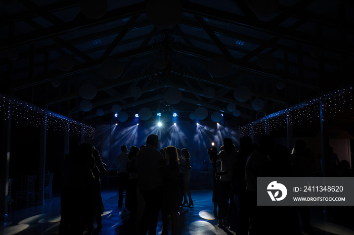 Light show on a wedding party